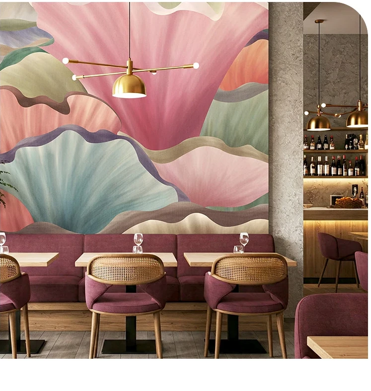 Modern feminine wallpaper is essential for restaurants
